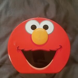 Elmo Face Tin Lunchbox - Red with Yellow Nose